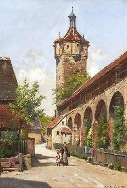 Beim Klingentor In Rothenburg O.
D. Tauber. - view 1