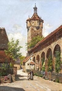 Beim Klingentor In Rothenburg O.
 D. Tauber.