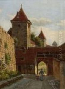 Partie An Der Nurnberger
Stadtmauer. by August Fischer