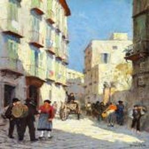 Italian Street Life by Paul-Gustave Fischer