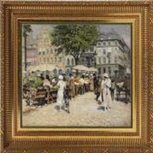 Two Porcelain Plaques by Paul-Gustave Fischer