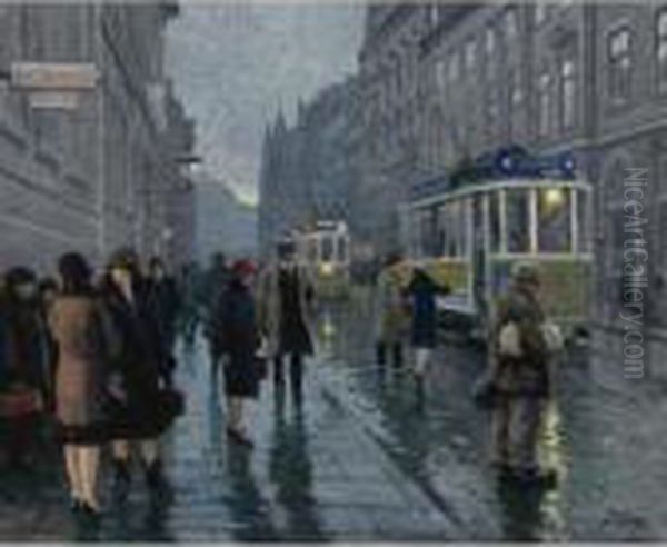 Tramcars On Bredgade Street, Copenhagen - view 1