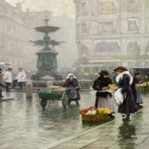 Hojbro Plads,copenhagen by Paul-Gustave Fischer