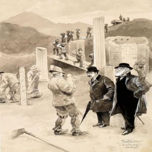 The Excavation Of Pompeii by Paul-Gustave Fischer