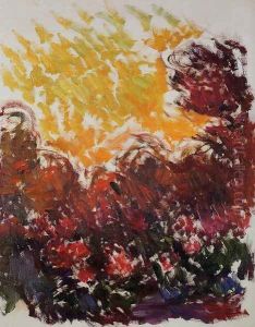 The Garden At Giverny by Claude Oscar Monet