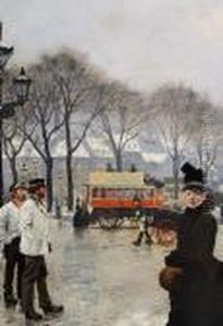 Winter's Day At Kongens Nytorv by Paul-Gustave Fischer