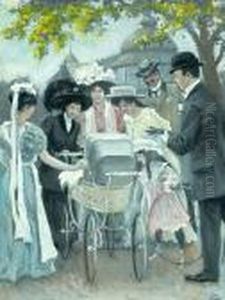 Parading The Newborn Member Of 
The Family By Langeliniepavillonen, Copenhagen. "se Den Lille Ny"