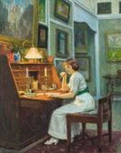 The Letter by Paul-Gustave Fischer