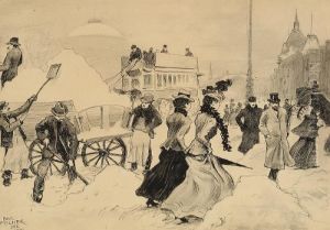 Winter's Day At Kongens Nytorv by Paul-Gustave Fischer
