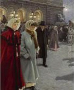 Efter Forestillingen Udenfor Det
Kongelige Teater (after The Play Outside The Royal Theatre) by Paul-Gustave Fischer
