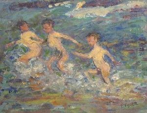 Children Bathing by Paul-Gustave Fischer