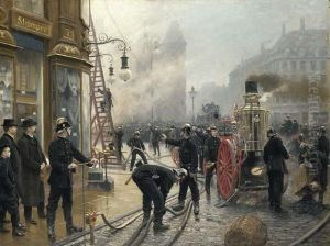 The Fire Engine by Paul-Gustave Fischer