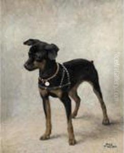 Portrait Of A Puppy by Paul-Gustave Fischer