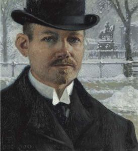 Self-portrait, Nytorv In Winter