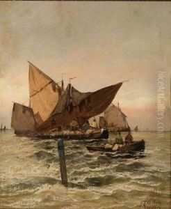 Venetian Fishing Boats by Georg Fischof