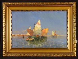 Fischerboote In Der Lagune Von Venedig