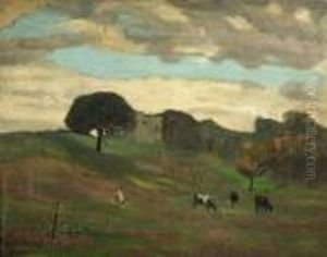 Hugelige Italienische Landschaft by Georg Fischof