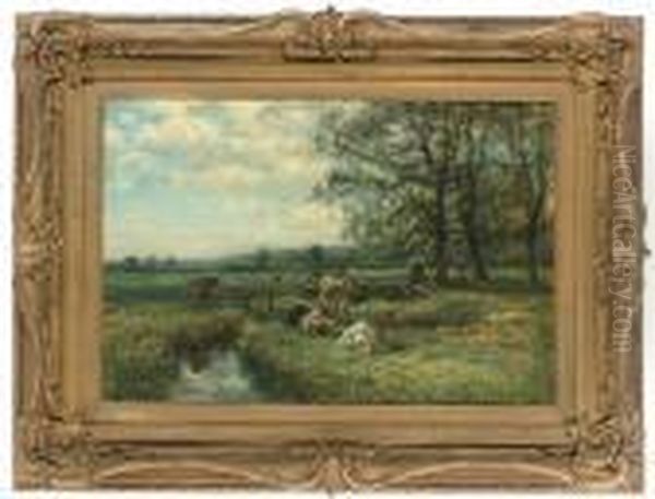 Cattle By The Stream - view 1