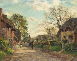 The Village Lane by William Mark Fisher
