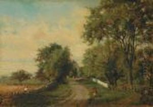 Gathering Flowers by William Mark Fisher
