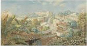 Vista De Cuernavaca Con El Palacio De Cortes by Paul-Gustave Fischer