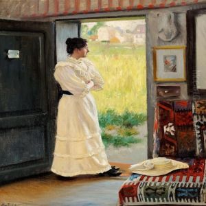 The Artist's First Wifedagny Standing In A Garden Door