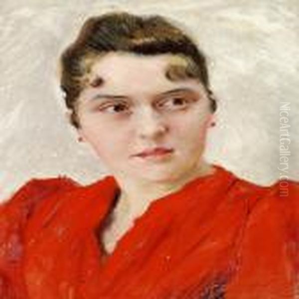 The Artist's First Wifedagny In A Red Dress - view 1