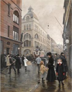 View Of Stroget by Paul-Gustave Fischer