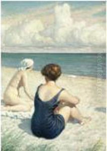Kvinder Pa Stranden I Falsterbo (women On The Beach Atfalsterbo) Kvinder Pa Stranden I Falsterbo (women On The Beach Atfalsterbo)