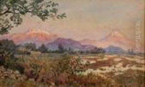 Vista Al Popocatepetl Y Al Iztaccihuat by Paul-Gustave Fischer