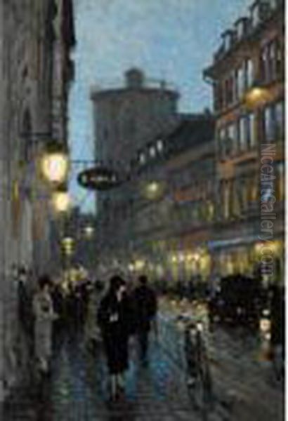 Aftenstemning (street At Evening) - view 1