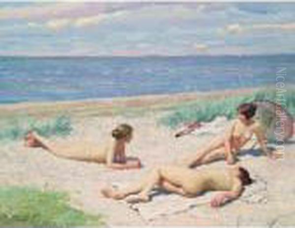 En Sommerdag Pa Stranden (nude Bathers On A Beach) - view 1