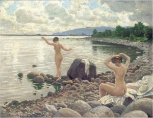 Badende Kvinder (the Bathers) by Paul-Gustave Fischer