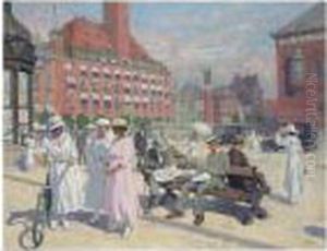 Sommerdag Pa Radshuspladsen (summers's Day On Radshuspladsen) by Paul-Gustave Fischer
