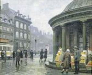 A City Square, Copenhagen by Paul-Gustave Fischer