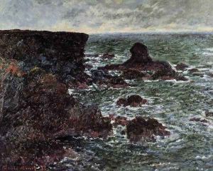 Rocky Coast And The Lion Rock Bele Ile
