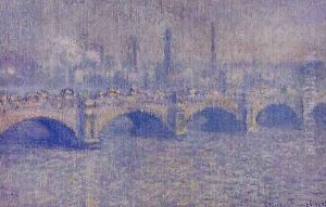Waterloo Bridge Sunlight Effect by Claude Oscar Monet