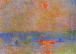 Waterloo Bridge Sunlight In The Fog by Claude Oscar Monet