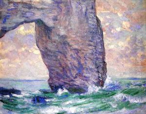 The Manneport Seen From Below by Claude Oscar Monet