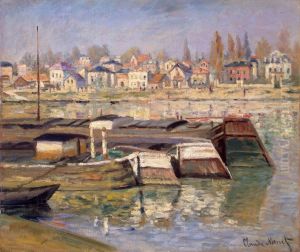 The Seine At Asnieres by Claude Oscar Monet