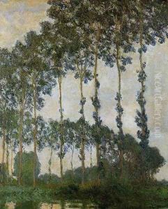 Poplars Near Giverny by Claude Oscar Monet