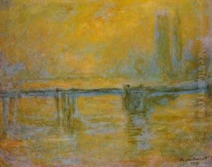 Charing Cross Bridge, Fog by Claude Oscar Monet
