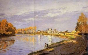 The Seine near Bougival (detail) by Claude Oscar Monet