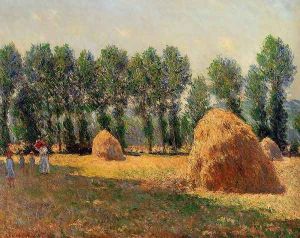 Haystacks At Giverny by Claude Oscar Monet