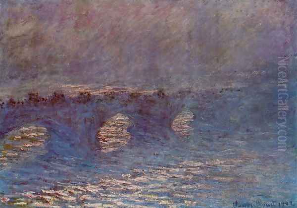 Waterloo Bridge, Effect of Sun in the Mist - view 1