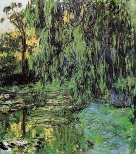 Weeping Willow And Water Lily Pond by Claude Oscar Monet