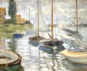 Sailboats on the Seine by Claude Oscar Monet