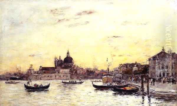 Venice The Mole at the Entrance to the Grand Canal and the Salute 1895 - view 1