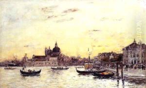 Venice The Mole at the Entrance to the Grand Canal and the Salute 1895 by Claude Oscar Monet