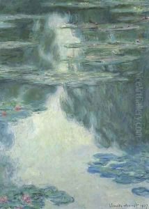 Nympheas, temps gris by Claude Oscar Monet